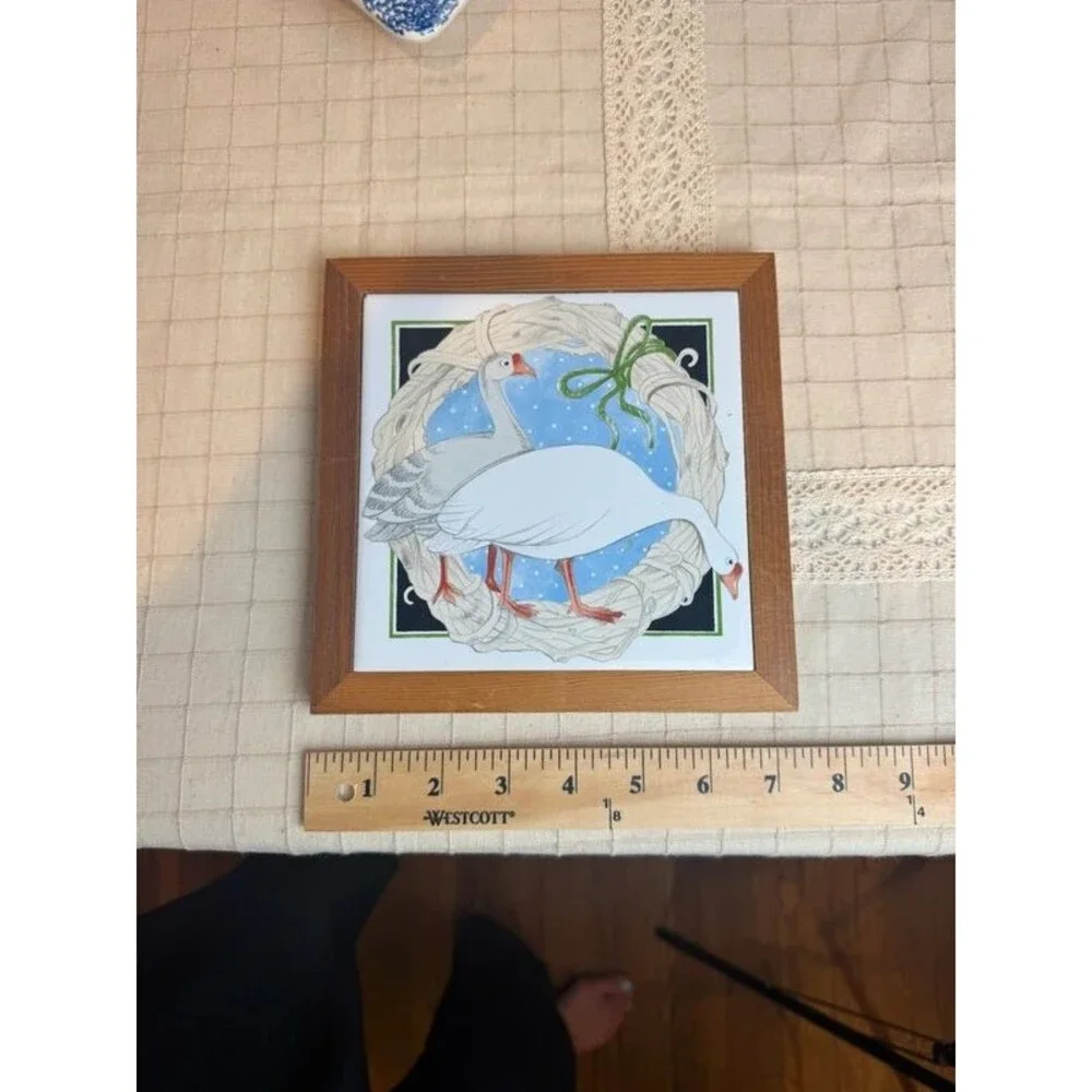 Goose and Gander Ceramic Trivet/Wall Hanging